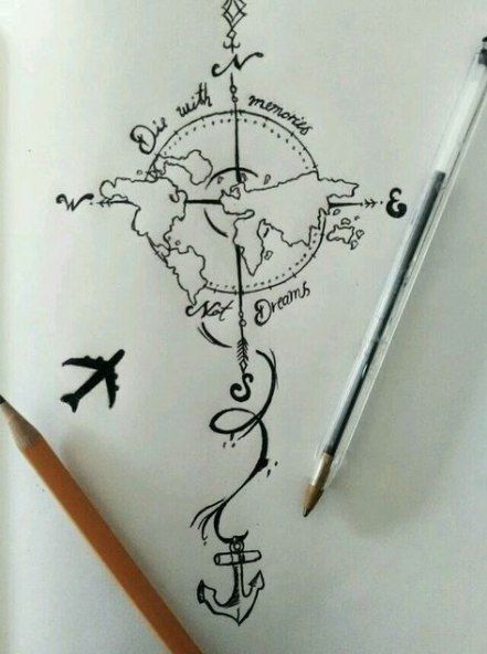 55+ Ideas For Travel Tattoo Compass Life #55+ #Ideas #For #Travel #Tattoo #Compass #Life Kunst Tattoos, Cat Tattoos, Tiny Tattoo, A Compass, Diy Tattoo, Best Sleeve Tattoos, A Pen, Trendy Tattoos, 판타지 아트