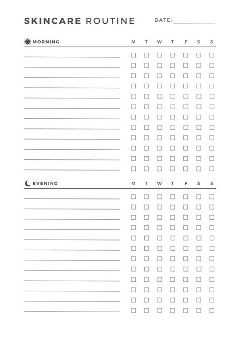 Daily Planner, with To List List Printable! This Productivity Planner allows you to prioritize your daily 'To Do List', reminders, deadlines and follow up sections.Printables for each day of the week included!    Organize your work day and maximize productivity with our focused day planner:    ✔ Printable versions   ✔ Prioritize your To Do list!   ✔ Log all of the things to follow up, ready for the next day or week! •Do to the nature of these products, refunds are not available. Skincare Checklist Template, Skincare Journal Printable, Skincare Routine Planner Template, Routine Template Aesthetic, Skin Care Routine Tracker, Skincare Routine Checklist, Skincare Routine Template, Skin Care Tracker, Routine Planner Template