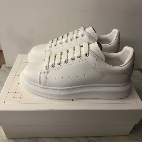 Alexander McQueen Women’s White Sneakers Alexander Mcqueen Women, Mcqueen Shoes, Alexander Mcqueen Shoes, White Sneakers, Shoe Box, Alexander Mcqueen, Alexander, Brand New, Plus Fashion