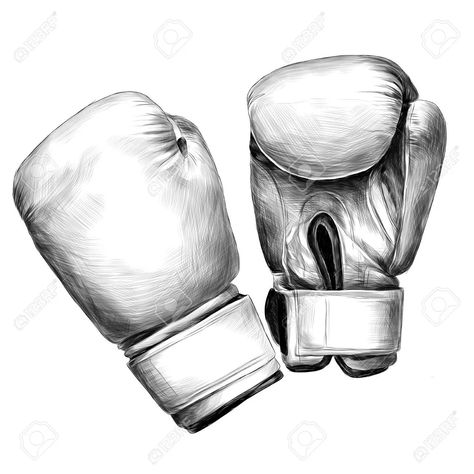 Gloves Sketch, Boxing Gloves Drawing, Boxing Gloves Tattoo, Gloves Drawing, Pencil Sketch Images, Boxing Glove, Black And White Drawing, Boxing Gloves, Pencil Sketch