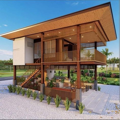 Tropical Stilt House Design, Province House Design Philippines, Elevated House Design Philippines, Farmhouse Philippines, Kubo House Design, Budget Floor Plans, Rest House Philippines, Kitchen Tiny House, 40x60 Pole Barn