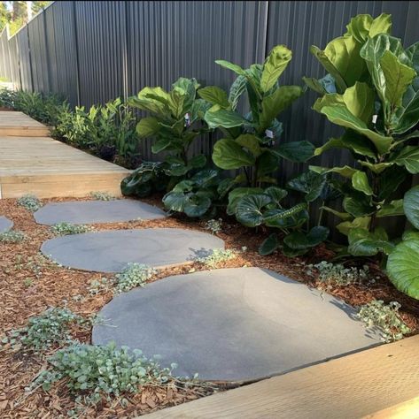 Bluestone Organic Stepping Stones | Cinajus Gravel Steps, Pool Fencing Landscaping, Stepping Stone Pathway, Garden Pavers, Walkway Landscaping, Side Yard Landscaping, Australian Native Garden, Drought Tolerant Garden, Stone Wall Cladding