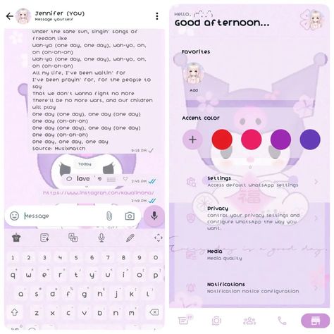 Soft lilac/lavender Kuromi theme. Download from my YouTube channel Kawaiimoma Cottage. . . . #kuromi #lilac #lavender #theme #whatsappdelta #kawaii #kawaiimoma Lavender Kuromi, Kuromi Theme, Lavender Theme, Lilac Lavender, My Youtube Channel, Youtube Channel, Lilac, Lavender, Cottage