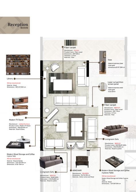 Furniture Layout Plan Interior Design, Floor Plan Mood Board, Interior Design Floor Plan Presentation, Furniture Plans Architecture, Furniture Showroom Layout, Render Presentation, Interior Design Visual Presentation, Furniture Presentation, Furniture Layout Plan