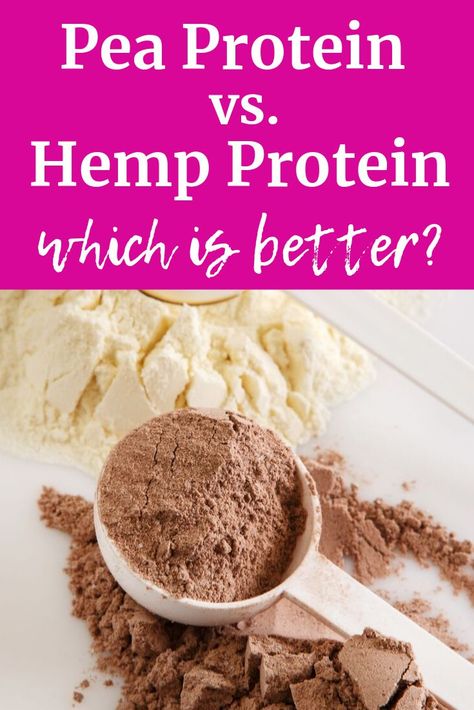 Thinking about adding a plant based protein powder to your diet? Find out whether pea protein or hemp protein is a better choice! #protein #nutrition #sportsnutrition Homemade Protein Powder, Best Vegan Protein Powder, Protein Balls Healthy, Best Vegan Protein, Hemp Protein Powder, Plant Protein Powder, Pea Protein Powder, High Protein Vegetarian Recipes, Plant Based Protein Powder