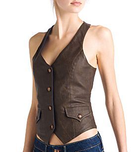 cowgirl vest Cowgirl Vest, Cowboy Vest, Vest Outfits For Women, Faux Leather Vest, Mexican Fashion, Sheryl Crow, Cowgirl Outfits, Outfits For Women, Vest Outfits