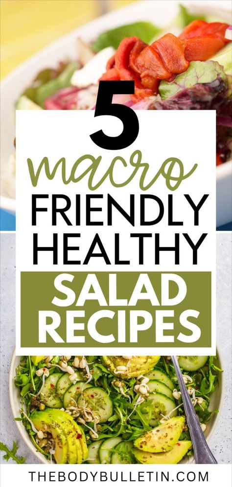 A vibrant salad and collection of healthy salad recipes featuring clean eating power salad recipes and macro salad recipes for balanced nutrition. Perfect for those seeking healthy salad recipes for lunch or dinner, with easy salad ideas and superfood salads full of protein. Macro Salad Recipes, Power Salad Recipes, Macro Salad, Recipes For Dinner Dairy Free, Chicken Salad Recipes Healthy, Salad Recipes High Protein, Healthy Salad Recipes For Lunch, Healthy Salad Recipes For Dinner, Easy Healthy Salad Recipes