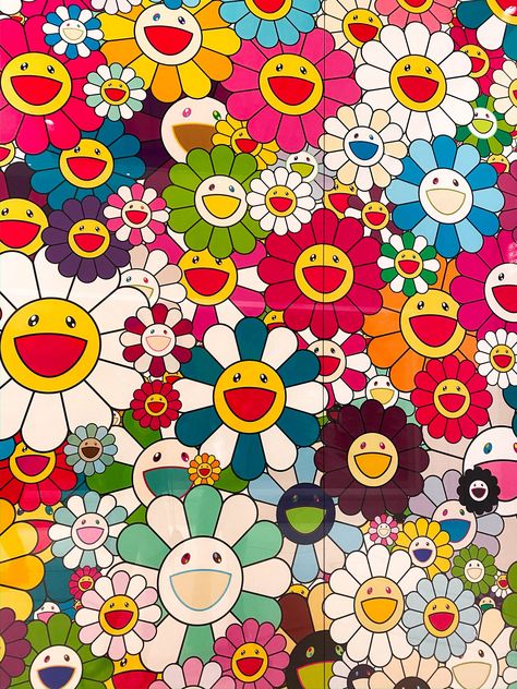 Flower Takashi Murakami, Smile Flower Wallpaper, Takashi Murakami Wallpaper Aesthetic, Takashi Murakami Flower Aesthetic, Smiling Flower Wallpaper, Takashi Murakami Flower Wallpaper, Best Vegas Hotels, Takashi Murakami Wallpaper, Murakami Flower Wallpaper