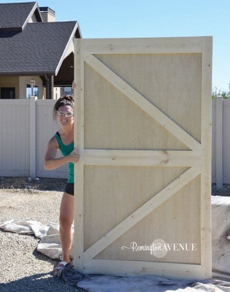 DIY british brace barn door Diy Exterior Barn Door, Barn Door Diy, Exterior Barn Doors, Diy Exterior, Building A Door, Building A Barn Door, Door Plan, Diy Sliding Barn Door, Diy Garage Door