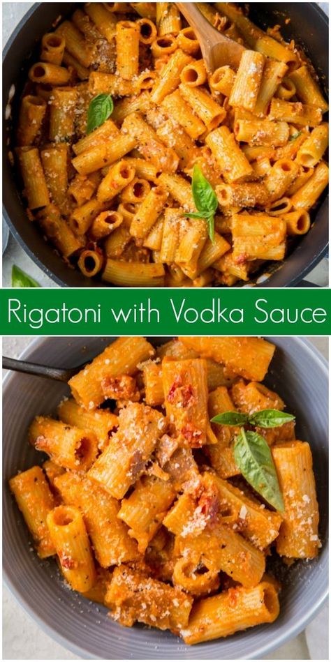 Rigatoni Recipes Vodka Sauce, Vodka Sauce With Prosciutto, Rigatoni Vodka Pasta, Rigatoni Vodka Sauce, Vodka Rigatoni Recipe, Rigatoni With Vodka Sauce, Vodka Sauce Pasta Recipe, Vodka Rigatoni, Vodka Sauce Recipe