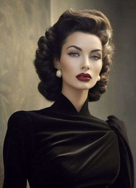 Aristocratic Beauty, French Glamour, Vintage Films, Glamour Hair, Classic Hollywood Glamour, Old Hollywood Glam, Poses References, Vintage Glam, Hollywood Glam