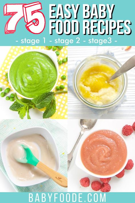 Stage One Baby Food, Green Bean Baby Food, Baby Food Recipes Stage 1, Apple Baby Food, Baby Purees, Sweet Potato Baby Food, Easy Homemade Baby Food, Baby Food Recipe, Puree Recipes