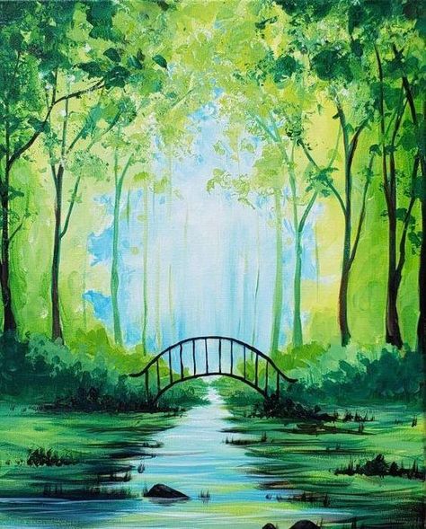 40 Simple Canvas Painting Ideas for Kids, Easy Acrylic Painting Ideas – Paintingforhome Landscape Painting Ideas For Beginners, Easy Landscape Painting Ideas, Easy Nature Paintings, Landscape Painting Ideas, Easy Landscape Painting, Sunset Landscape Painting, Small Nursery, Easy Landscape, Simple Oil Painting