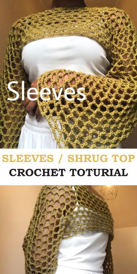 Crochet Sleeves Crochet Top Sleeves Pattern, Crocheted Tops For Women, Crochet A Shrug Free Pattern, Diy Crochet Bolero, Easy Crochet Sleeves, Crochet Patterns Bolero, Free Crochet Pattern Clothing, Bolero Shrug Crochet Pattern, Crochet Shrug Top Pattern