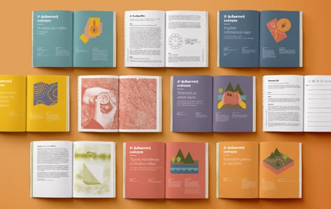 Handbook Layout projects | Photos, videos, logos, illustrations and branding on Behance Kids Brochures, Booklet Design Layout, Guidebook Design, Ebook Layout, Booklet Layout, Kids Catalogs, Book And Magazine Design, Desain Editorial, Graphic Design Books