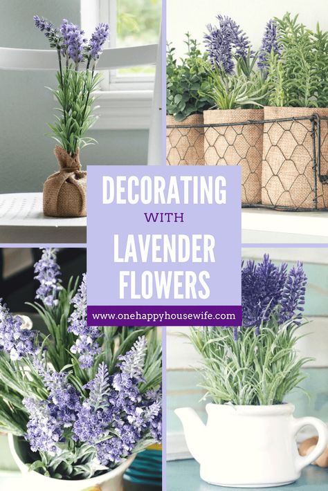 I just recently discovered lavender, and absolutely fell in love with it! The soothing pop of color lavender flowers add can compliment, and liven up, just about any space in your home. #lavender #decor #flowers via @onehappyhousewife Decorating With Lavender, Lavender Bathroom Decor, She Shed Decorating Ideas, Lavender Bathroom, Lavender Decor, Repurposed Decor, Lavender Cottage, Happy Housewife, Purple Bathrooms