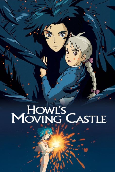 Howls Moving Castle Poster, قلعة هاول المتحركة, Castle Movie, Top Rated Movies, Quiet Girl, Howl's Moving Castle, Stitch Cartoon, Dc Movies, Embroidery Gifts