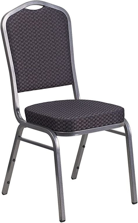 Flash Furniture HERCULES Series Crown Back Stacking Banquet Chair in Black Patterned Fabric - Silver Vein Frame Event Rental Business, Banquet Chairs, Wedding Ceremonies, Upholstered Seating, Chairs For Sale, Patterned Fabric, Event Rental, Chair Cushions, Hercules