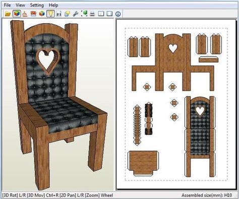 Furniture Papercraft, Papercraft Furniture, Miniature Furniture Template, Minitures Printable Furniture, Doll House Furniture Made From Cardboard Templees, Miniature Sofa Template, Miniature Armchair Template, 3d Templates, Paper Furniture