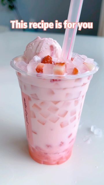 Mr Shi And Mr He, Cornstarch Boba Recipe, Ms She Mr He, Ms Shi And Mr He Recipes, Boba With Cornstarch, Mr He And Mrs Shi Cooking, Cornstarch Boba, Boba Desserts, Strawberry Boba