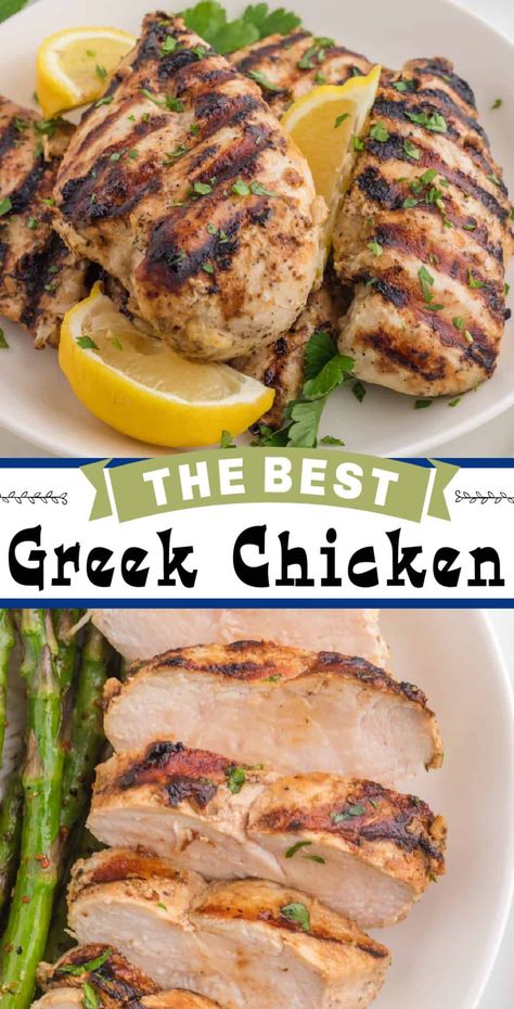 Greek Chicken Oven, Greek Style Chicken Breast, Greek Chicken Dinner Recipes, Greek Chicken Breast Recipes, Greek Chicken Seasoning, Crock Pot Greek Chicken, Greek Marinade For Chicken, Best Greek Chicken Marinade, Best Greek Chicken