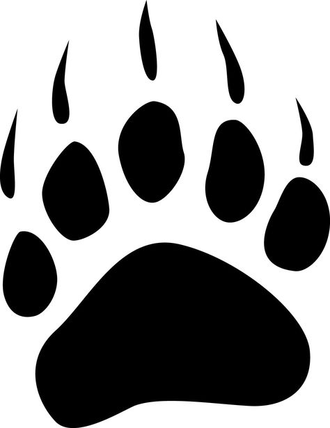 Bearcat Paw Clip Art | bear paw tracks free cliparts that you can download to you computer ... Bear Paw Painting, Bear Tracks Paw Prints, Bear Paw Prints Printable, Polar Bear Paw Print, Paw Sketch, Paw Print Drawing, Black Bear Paw Print, Paw Template, Paw Silhouette