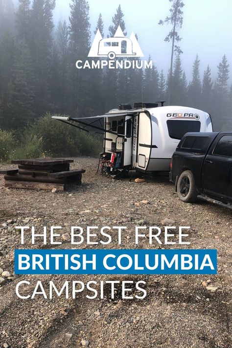 The Best Free British Columbia Campsites Mountain Roads, Lake Village, Dry Camping, Yoho National Park, Canada Road Trip, Mountain Ranges, Vacation Vibes, Camping Glamping, Free Camping