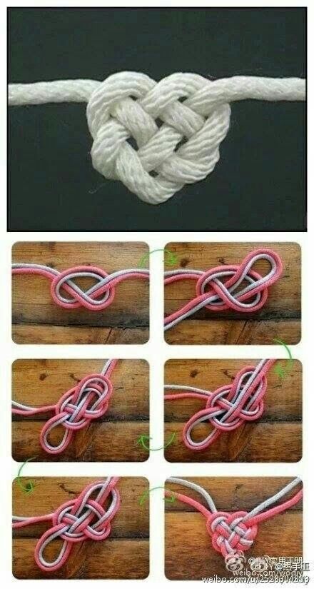 Diy Rope Design, Hadiah Diy, Pola Macrame, Desain Quilling, Tie A Knot, Rope Diy, Macrame Knots Pattern, Knots Diy, Bracelet Craft Diy