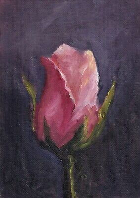 ACEO ATC Art Print Flowers Floral “Genesis” Rose Rosebud Art Trading Card Signed | eBay Single Flower Painting, Cool Things To Paint, Rose Paintings, Abstract Roses, Art Trading Cards, Frog Drawing, Artist Card, Oil Pastel Drawings, Pretty Drawings