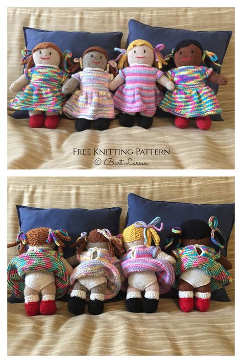 Grandpas Doll Free Knitting Pattern - Knitting Pattern Handmade Dolls Patterns, Knitting Dolls Free Patterns, Knitted Dolls Free, Bunny Knitting Pattern, Fabric Doll Pattern, Knitted Doll Patterns, Hand Knit Doll, Kids Knitting Patterns, Knitted Toys Free Patterns