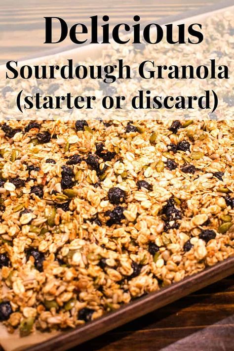 Transform your sourdough discard or starter into a delightful and crunchy granola that's packed with flavor and nutrition. Follow this easy recipe to make your own homemade sourdough granola today! Sourdough Granola Bars Recipe, Sourdough Discard Granola Bars, Sourdough Granola Recipe, Sourdough Discard Granola Recipes, Sourdough Granola Bars, The Best Homemade Granola, Sourdough Discard Granola, Sourdough Chewy Granola Bars, Homage Granola