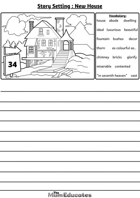 Free 15+ Story Settings Description Writing Frames - The Mum Educates Picture Story Writing, Descriptive Writing Activities, Description Writing, Creative Writing For Kids, Written Expression, Creative Writing Worksheets, Reflective Essay, Story Settings, English Ideas