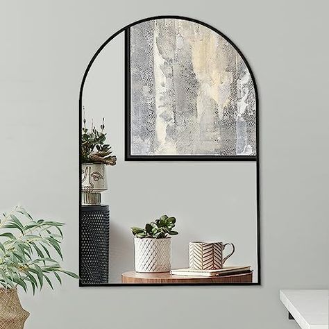 Black Arched Mirror, Black Oval Mirror, Black Arch Mirror, Large Oval Mirror, Oval Mirror Bathroom, Black Mirror Frame, Black Wall Mirror, Mirror Wall Living Room, Mirror Wall Bedroom