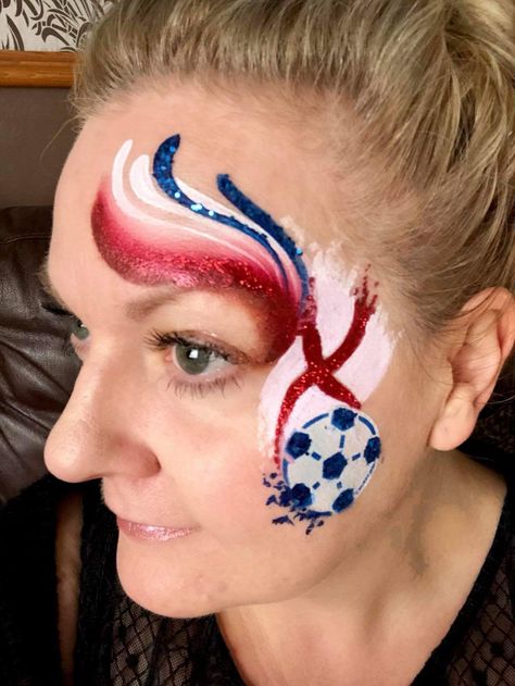 Cheek Art, Flag Painting, Ice Show, Kids Face Paint, Special Olympics, Face Painting Designs, Eye Design, Soccer Ball, Body Painting