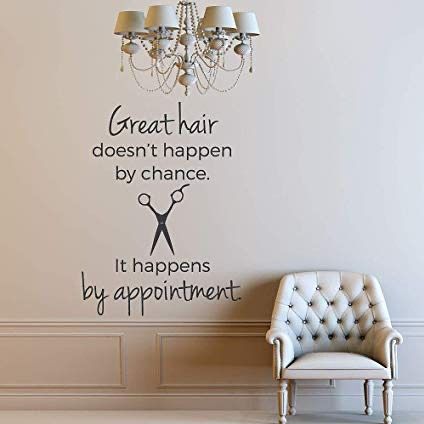 Salon Decals, Hair Salon Interior Design, Salon Interior Design Ideas, Nail Salon Interior Design, Beauty Salon Interior Design, Nail Salon Interior, Home Hair Salons, Salon Wall Art, Hair Salon Design