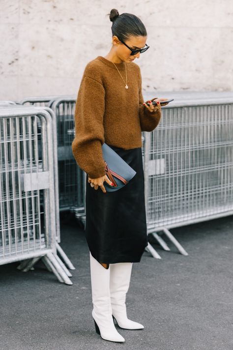 Winter Street Style Outfits, Winter Street Style, Winter Street, Womens Fashion Edgy, Looks Street Style, Street Style Winter, Style Looks, Best Street Style, White Boots