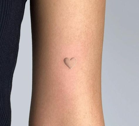 Shaded Heart Tattoo, Minimalist Heart Tattoo, Tiny Heart Tattoo, White Heart Tattoos, Hart Tattoo, Love Heart Tattoo, Simple Heart Tattoos, Toe Tattoos, Strawberry Tattoo