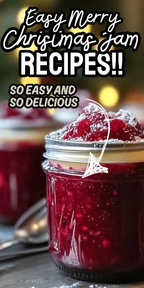 Merry Christmas Jam Recipe Bumble Berry Jam, Holiday Jams And Jellies, Easy Christmas Jam Recipes, Christmas Jam No Pectin, Easy Christmas Jam, Making Jam Easy Recipes, Homemade Christmas Jam, Christmas Jam Recipes Homemade, Merry Christmas Jam