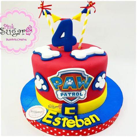 Paw Patrol Fondant Cake, Paw Patrol Birthday Cake Boys, Paw Patrol Birthday Cake, 3rd Birthday Cakes, Paw Patrol Cake, Paw Patrol Birthday Party, Patrol Party, Paw Patrol Party, Paw Patrol Birthday