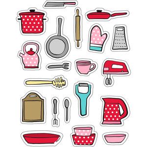 Kitchen Stickers Printable, Cooking Stickers Aesthetic, Chef Stickers Aesthetic, Chef Stickers Printable, Cookery Stickers, Cookery Stickers Printable, Kitchen Stickers, Work Stickers, Paper Doll House