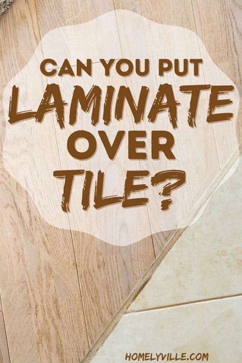 Can you install laminate floor over tile and why would you want to do it? Is it possible to get a new floor without removing the old one?#canyouputlaminateovertile #laminatefloor #laminate #tile Wood Laminate Flooring Bathroom, Linoleum Over Tile Floor, Lvt Over Ceramic Tile, Vinyl Plank Flooring Over Ceramic Tile, Laminate Floors In Bathroom, Installing Lvp Over Ceramic Tile, Laminate Over Tile Floor, Tile Over Tile Floor, Removing Tile Floor