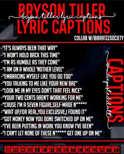 Bryson Tiller Concert Captions, Concert Captions For Instagram Bryson Tiller, Bryson Tiller Captions For Instagram, Bryson Tiller Captions, Bryson Tiller Instagram Captions, Bryson Tiller Lyrics Captions, Bryson Tiller Lyrics, Bryson Tiller Songs, Female Tips