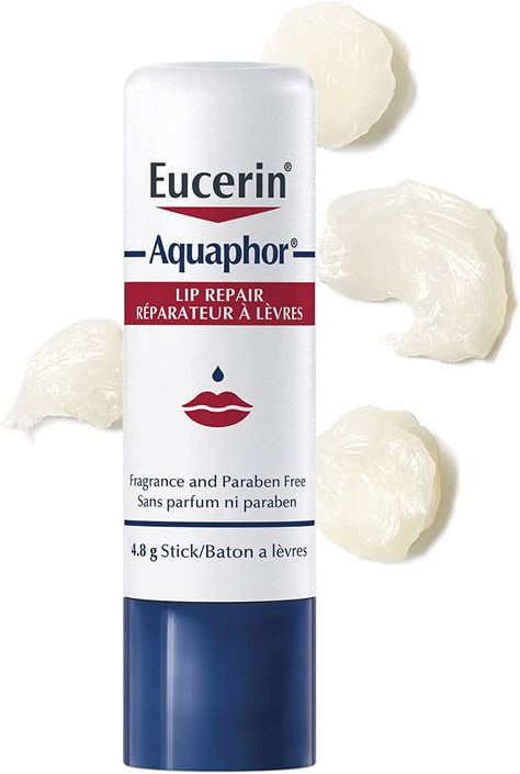 EUCERIN AQUAPHOR Lip Balm Repair Stick | Recommended by Dermatologists Aquaphor Lip Balm, Aquaphor Lip, Body Cosmetics, Lip Repair, Healing Dry Skin, Healing Ointment, Best Lip Balm, Diy Lip Balm, Cracked Lips