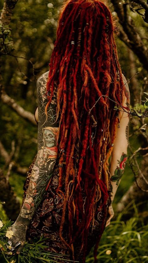 Dread Wigs, Orange Locs, Braided Dreads, Synthetic Dreads Hairstyles, Morgin Riley, Red Dreads, Hippie Dreads, White Dreads, New Dreads