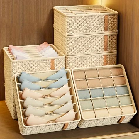 Closet Storage Drawers, Wardrobe Organizer, Free Standing Closet, Sock Storage, Sock Organization, Compartment Organizer, Clothes Storage Boxes, Wardrobe Organisation, Fabric Storage Boxes