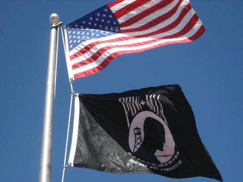 American-and-POWMIA-flags Constitutional Republic, Flag Etiquette, Military Flags, Flag Maker, Peace Officer, Military Flag, Pow Mia, North Vietnam, American Flags