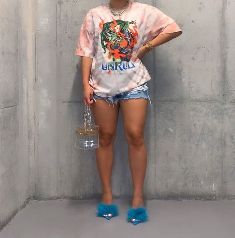 Trendy Summer Outfits 2023, Tie Dye Tops, Blue Pink Purple, Casual Tie, Patchwork Print, Trendy Summer Outfits, Dope Fashion, Dope Outfits, House Slippers