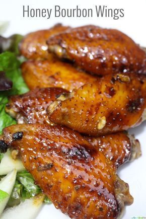 Bourbon Wings Recipe, Bourbon Wings, Chx Recipes, Bourbon Chicken Wings, Honey Bourbon Chicken, Tender Recipes, Sticky Chicken Wings, Kentucky Fried Chicken, Honey Bourbon