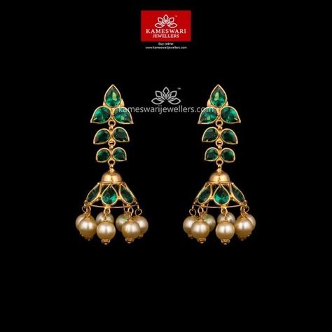 Gold Hanging Earrings Indian, Kameshwari Jewellery, 3 Grams Gold Earrings, 3 Grams Gold Earrings Indian, Ear Rings For Women, Gold Hanging Earrings, Kameswari Jewellers, Rings For Women Gold, Buy Earrings Online