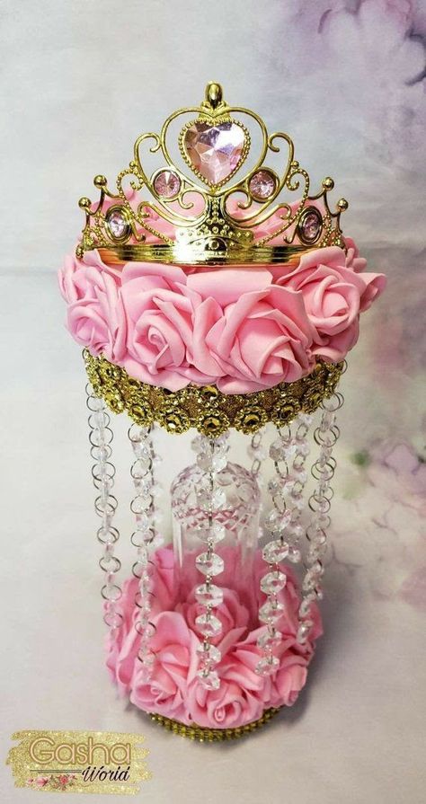 Princess Centerpieces, Crown Centerpiece, Quinceanera Centerpieces, Princess Birthday Party Decorations, Princess Decorations, Quinceanera Decorations, Princess Theme Party, Quinceanera Themes, Birthday Centerpieces